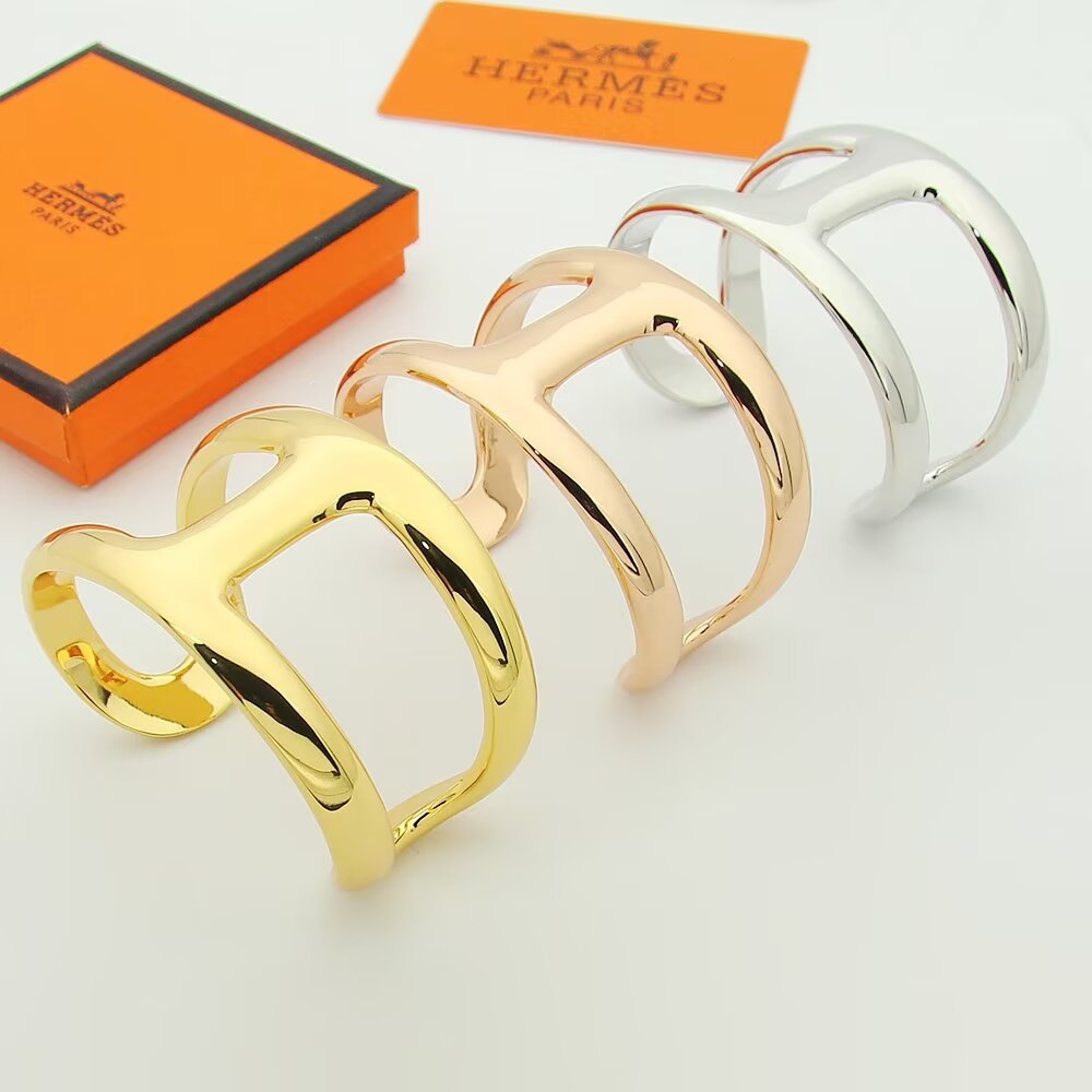 HEM50 New arrive gold silver fashion Cuff bangle for woman men beautiful gift to choose gift