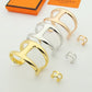 HEM50 New arrive gold silver fashion Cuff bangle for woman men beautiful gift to choose gift