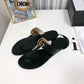 GG136 Hot sale fashion brand G slippers shoes for woman with packaging