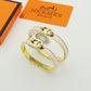 HEM51 New arrive gold silver fashion Cuff bangle for woman men beautiful gift to choose gift