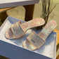 DEM138 Hot sale fashion Embroidered slippers shoes for woman with packaging