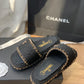 CS23  Hot sale fashion brand CC slippers shoes for woman with packaging