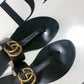 GG136 Hot sale fashion brand G slippers shoes for woman with packaging