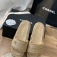 CS23  Hot sale fashion brand CC slippers shoes for woman with packaging