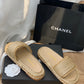 CS23  Hot sale fashion brand CC slippers shoes for woman with packaging