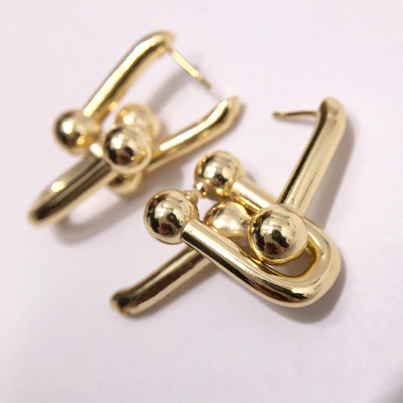 TE98 Hot sale Fashion Stainless Steel Wedding earring Bague Femme for woman gift