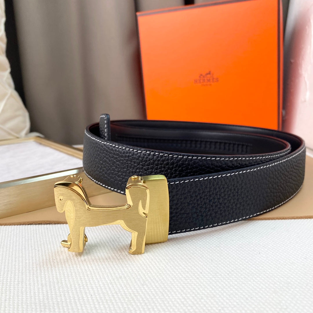 HEM39  wide 3.5cm new arrive fashion gold and silver color belt waistband for Men gift to choose