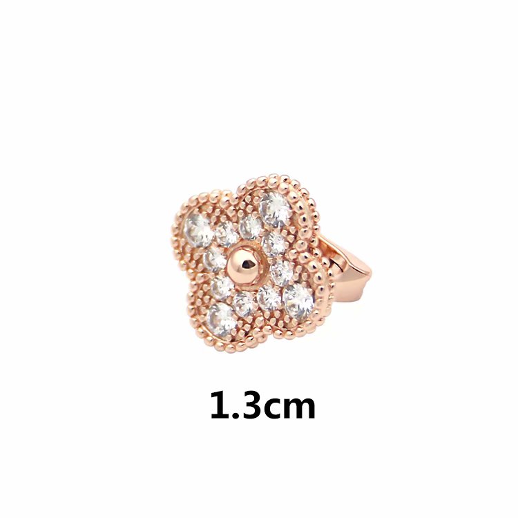 FY60   Fashion Stainless Steel Design Stud flower Earring Charm For Women Gold  Earrings Jewelry