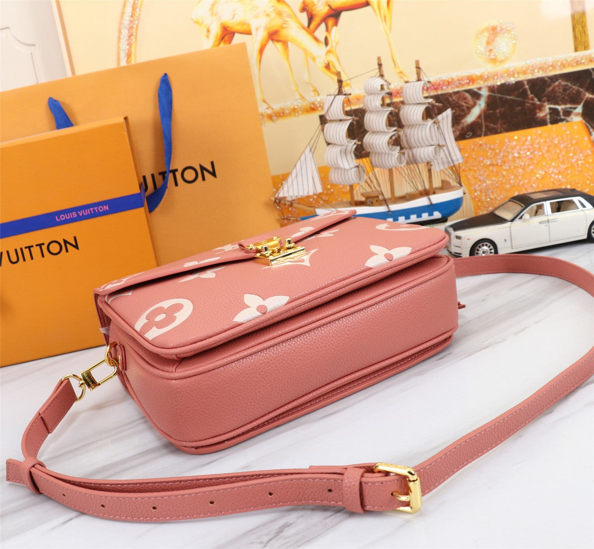 LEM103 New arrive fashion pink color  bag for woman beautiful gift to choose gift size to choose 25 x 19 x 7cm