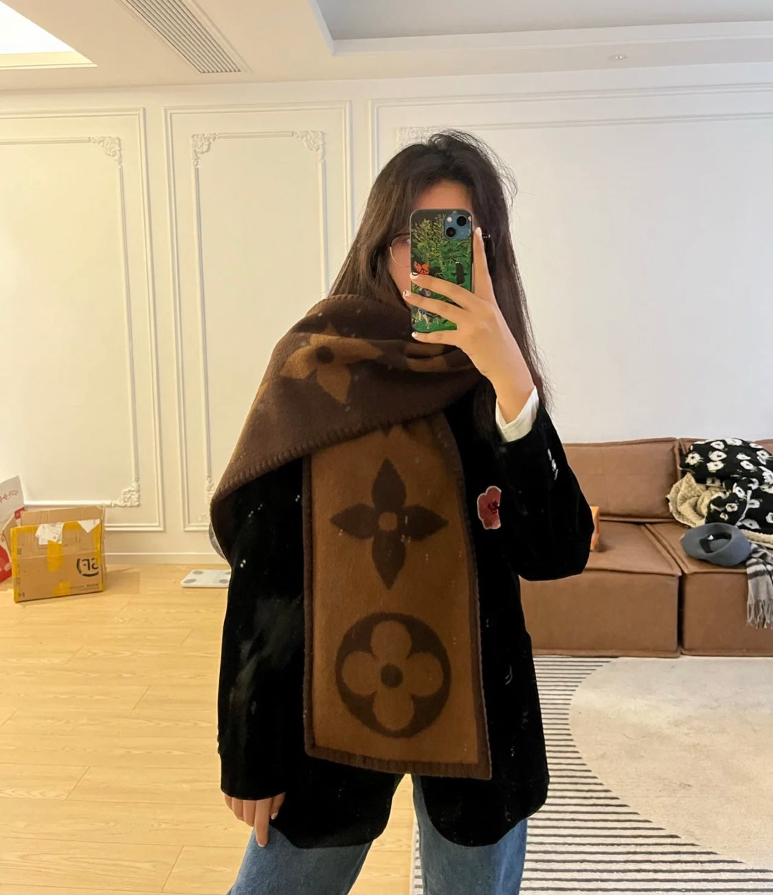 LEM60 new arrive  Hot sale 235x25cm brown color fashion beautiful  scarf  for woman gift  to choose