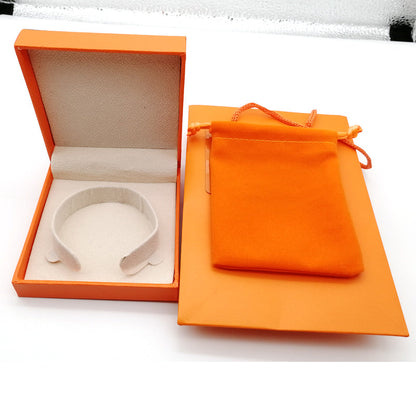 New arrive Fashion orange color bracelet original orange box bags jewelry gift box to choose