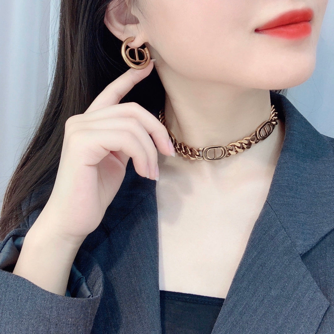 DEM32  New arrive fashion gold color earring  for woman jewelry beautiful jewelry to choose gift no with box