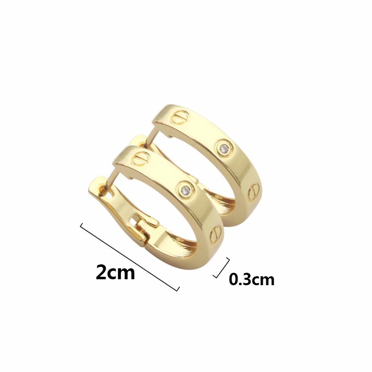 CB112 Fashion Titanium Stainless Steel Wedding earring Bague Femme for woman Men gift