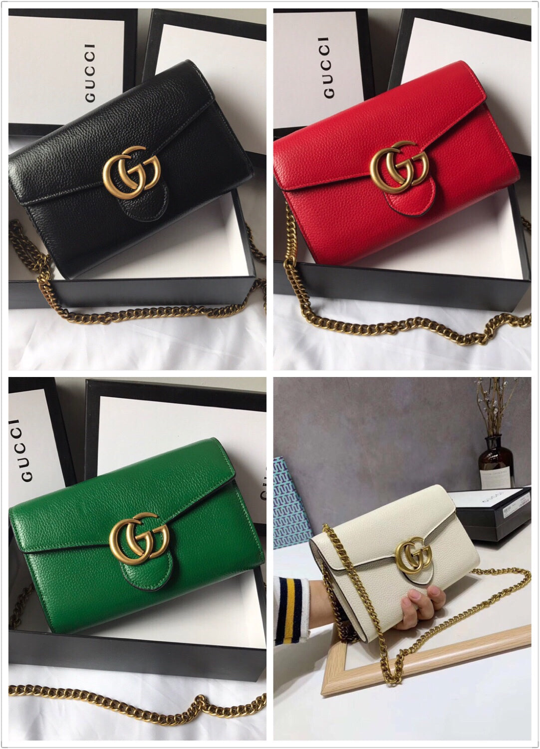 GB15 New Fashion Women Beautiful PU Bag colours chain Shoulder bag Mobile phone package