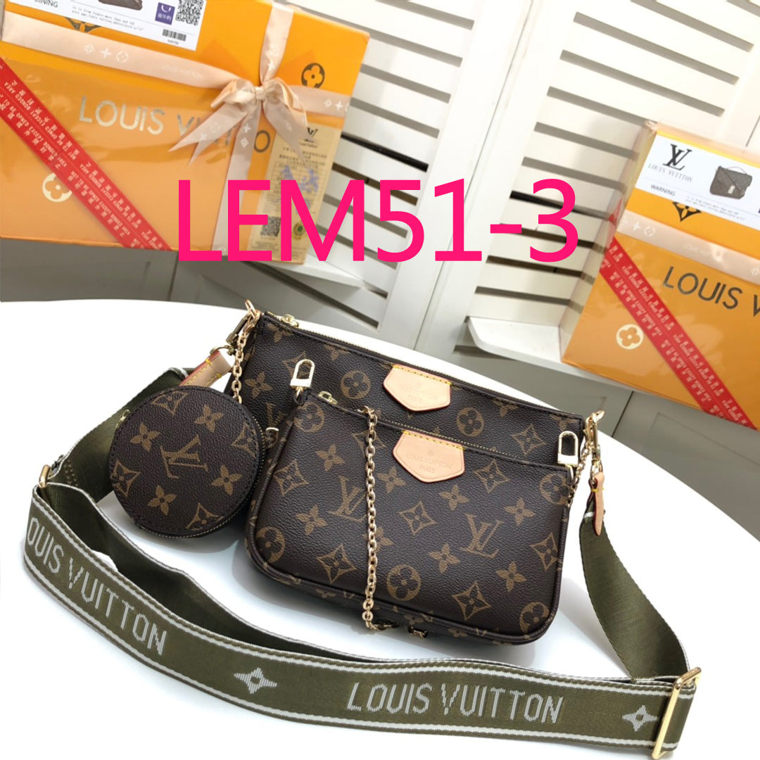 LEM51 New arrive fashion color 3pcs bag for woman beautiful gift to choose gift