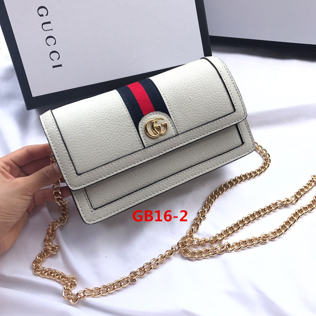 GB16 New Fashion for Women Beautiful PU BagBag colours chain Shoulder bag