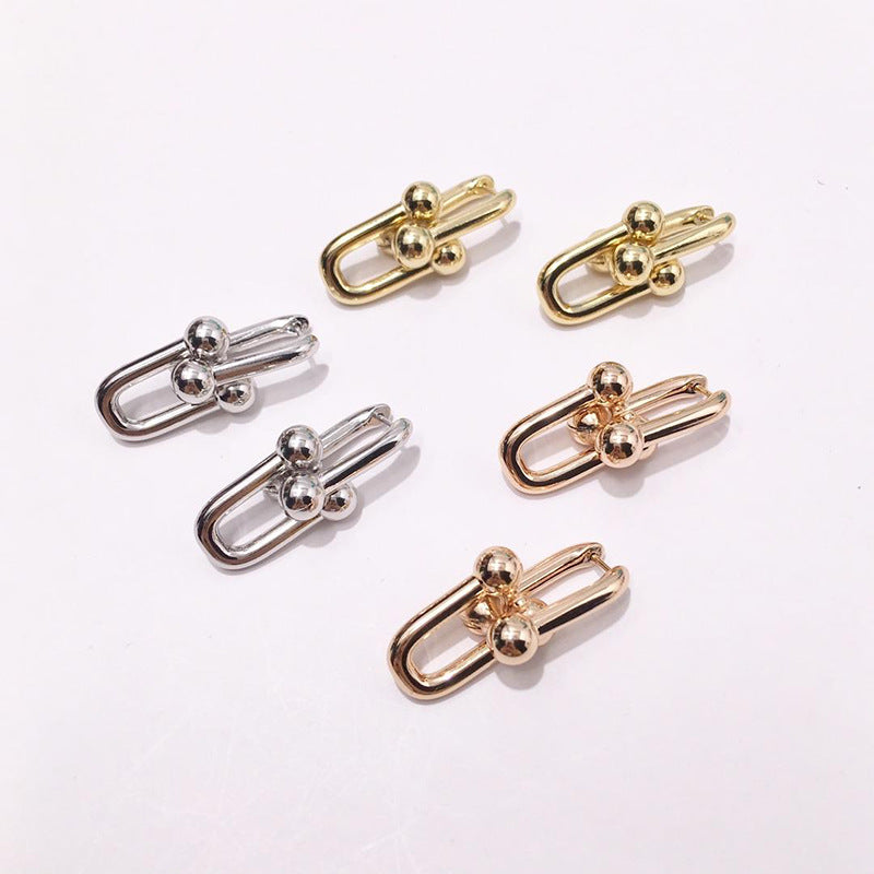 TE98 Hot sale Fashion Stainless Steel Wedding earring Bague Femme for woman gift