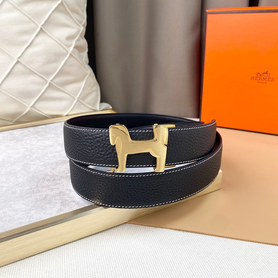 HEM39  wide 3.5cm new arrive fashion gold and silver color belt waistband for Men gift to choose