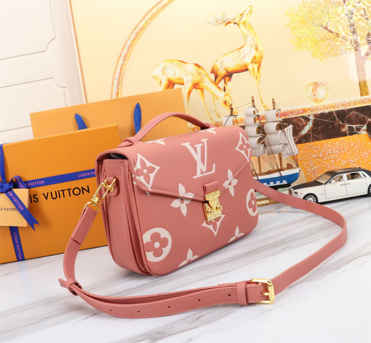 LEM103 New arrive fashion pink color  bag for woman beautiful gift to choose gift size to choose 25 x 19 x 7cm