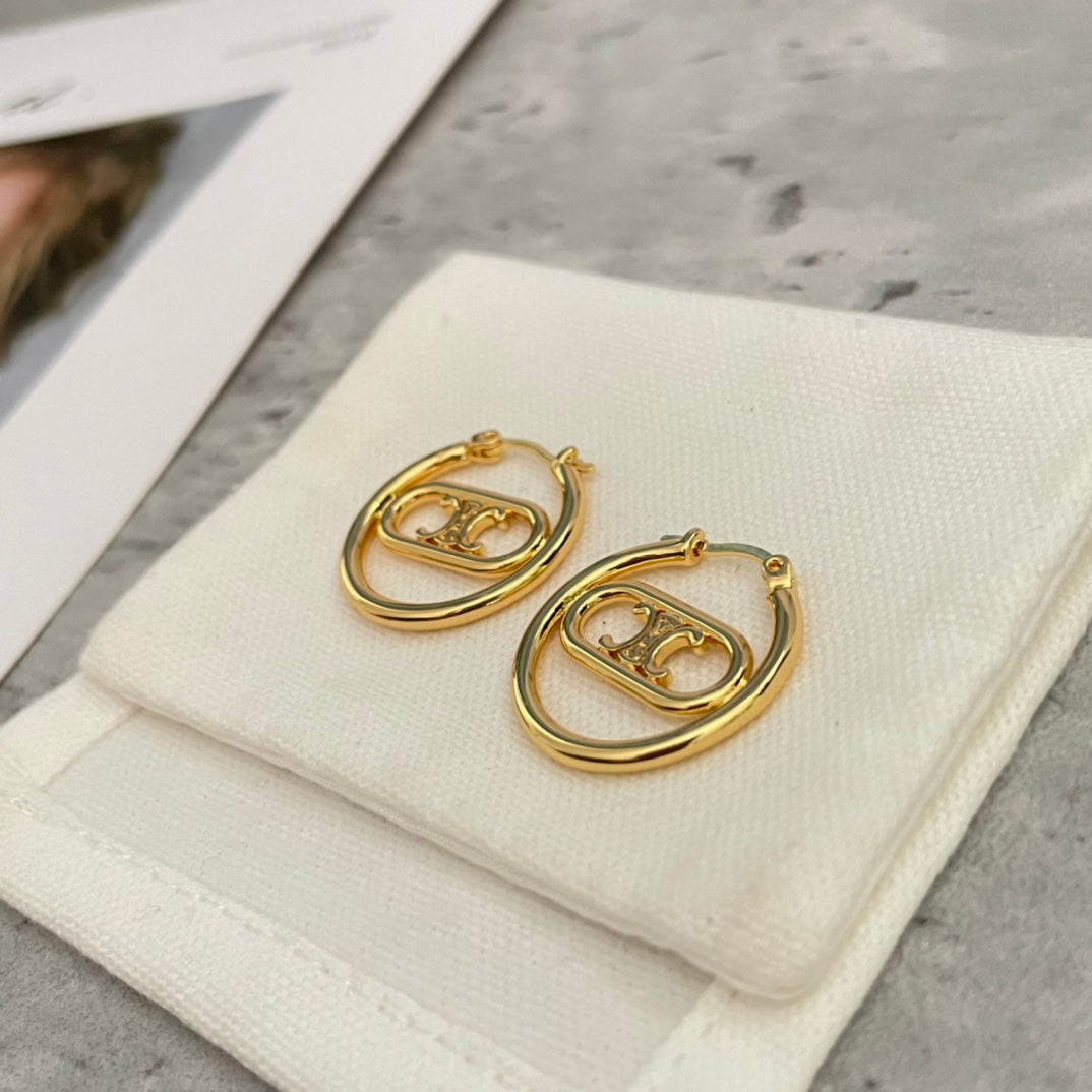 SLEM01 New arrive Fashion Design gold color earring  For Women Jewelry