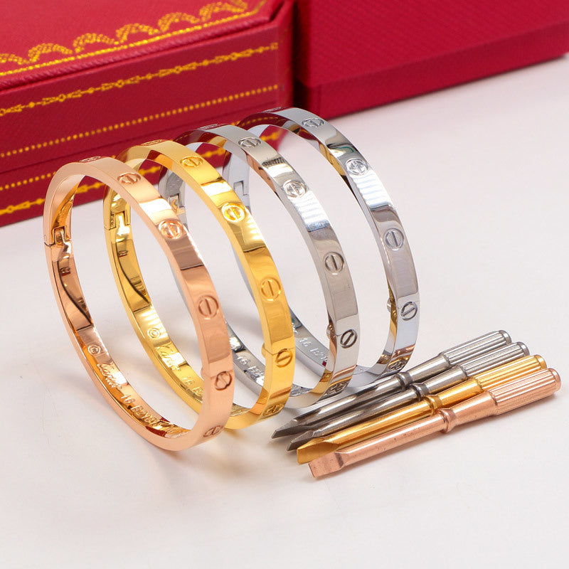 BC03 Hot sale 316L Fashion Stainless Stee bracelet&bangle it come with box set size 16-20cm