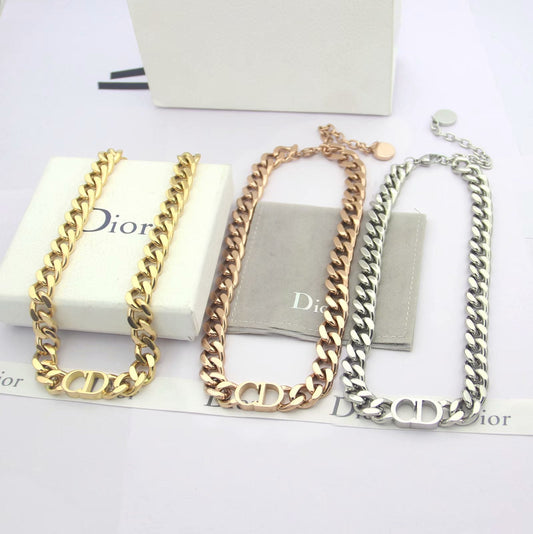 DN22 Titanium steel Hot sale fashion  long necklace for woman Men size jewelry for woman gift