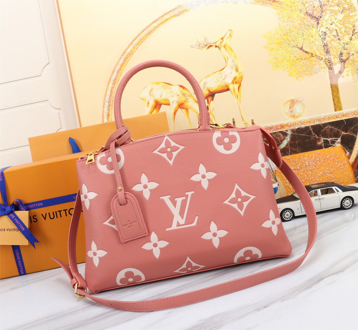 LEM101 New arrive fashion pink color  bag for woman beautiful gift to choose gift size to choose 34 x 24 x 15cm