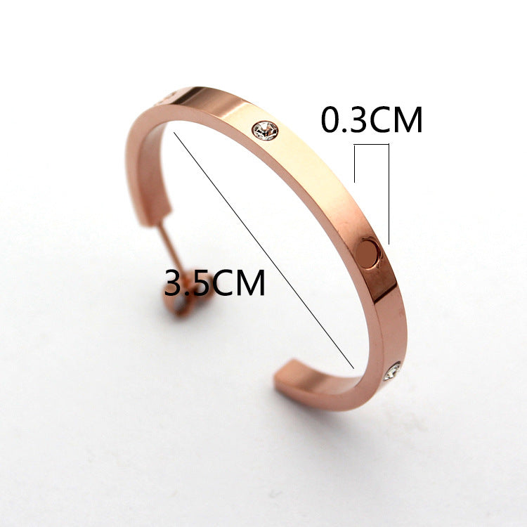 EC05 Bracelet bangle Titanium Steel Bangles Men Rose Gold Charm Bracelets for Women Jewelry