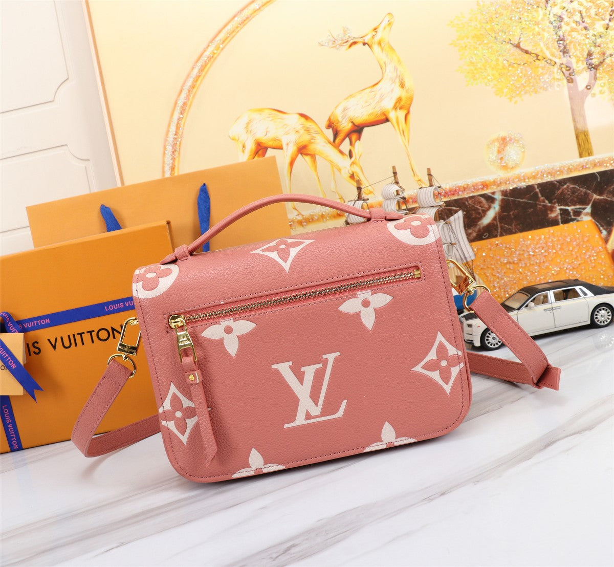 LEM103 New arrive fashion pink color  bag for woman beautiful gift to choose gift size to choose 25 x 19 x 7cm