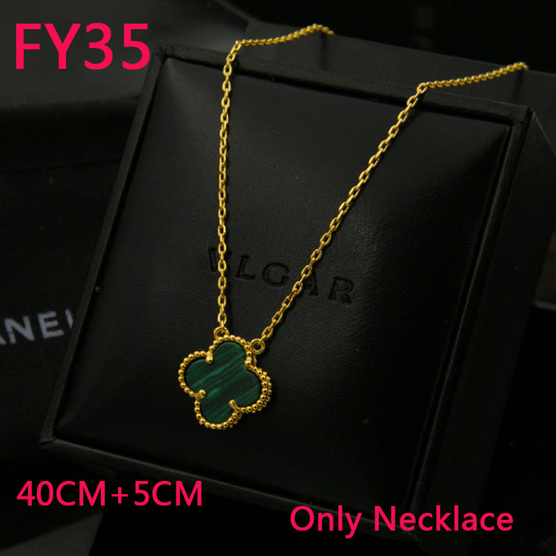 FY35 New Fashion Titanium steel colours black and white /red /green Necklace for Women Charm Necklace Couples gift