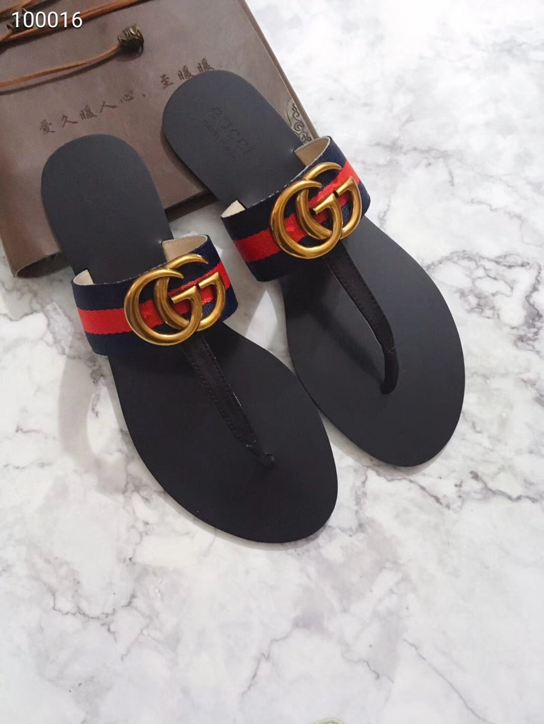 GUX20 Hot sale fashion  brand  sandals  for woman with packaging