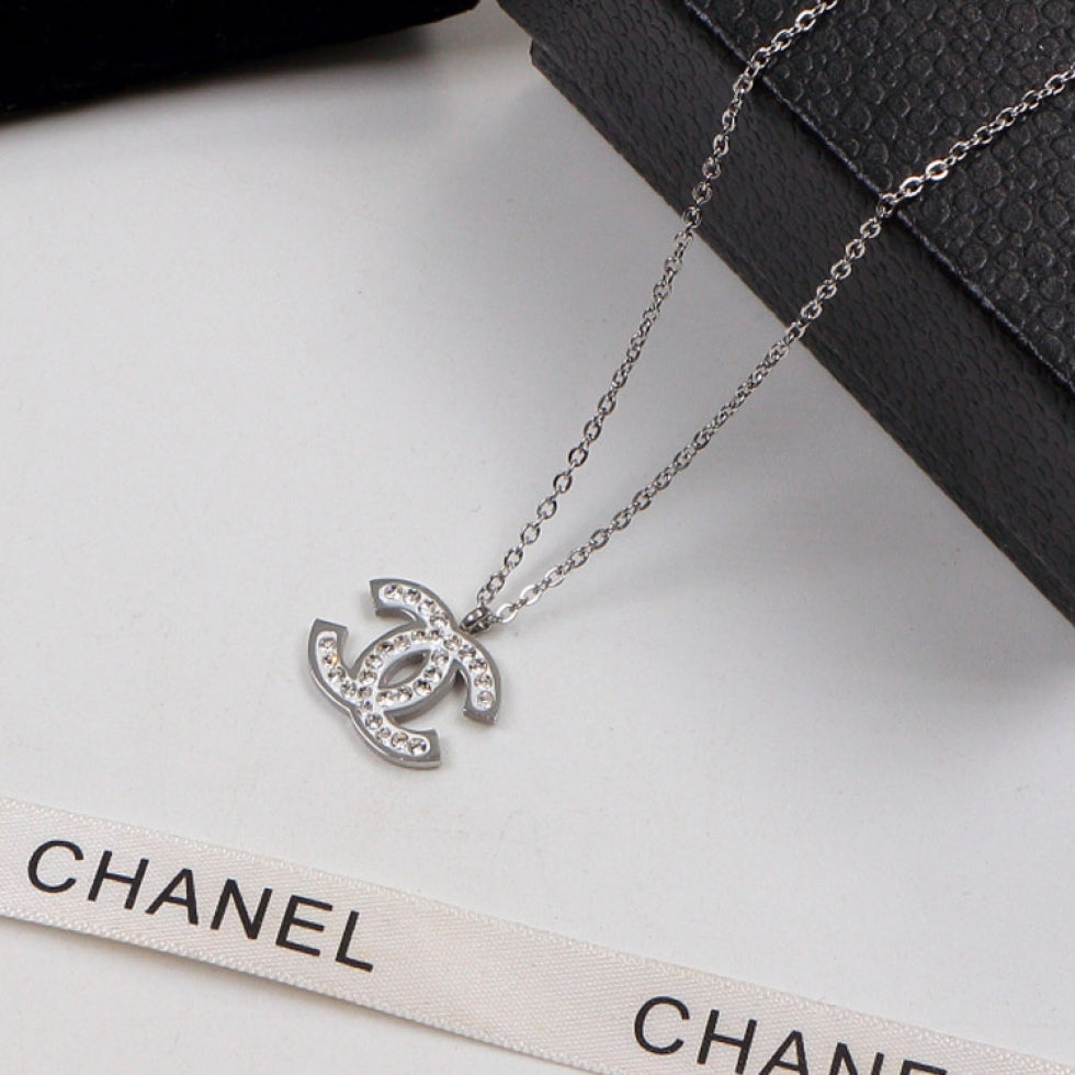 CN89  Titanium steel  Hot sale fashion Necklace for woman rose gold  color jewelry  for woman gift