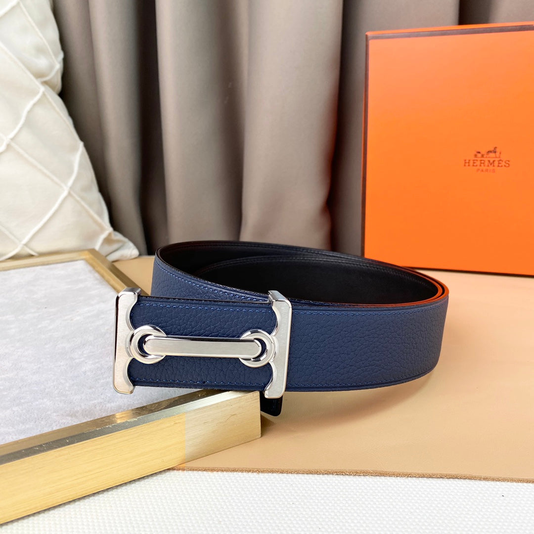 HEM40-2  wide 3.8cm new arrive fashion orange and blue color belt waistband for Men gift to choose