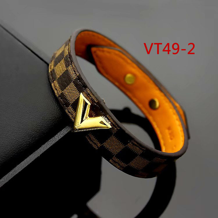 VT49  New Fashion Titanium steel Gold bracelet bangle beautiful for Women Couples Cubic Zirconia gift