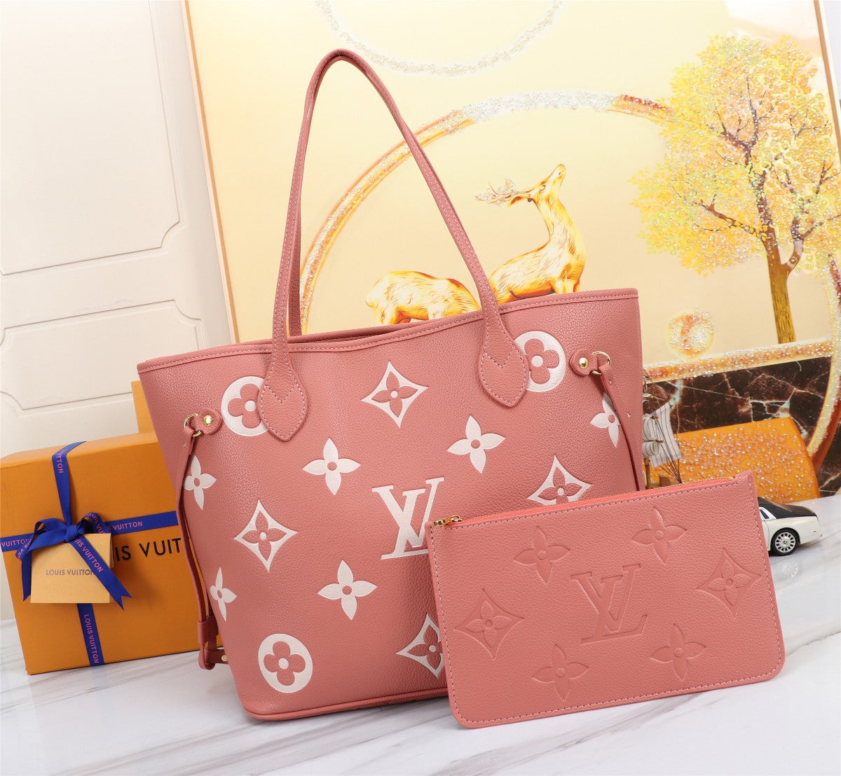 LEM100 New arrive fashion pink color  bag for woman beautiful gift to choose gift size to choose 32x29x17cm