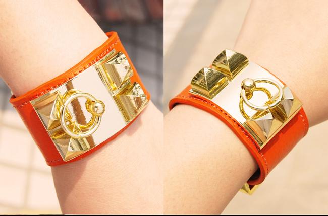 HB18 38MM wide Hot sale new arrive Genuine Leather fashion bracelet&bangle for woman jewelry gift about  22CM long