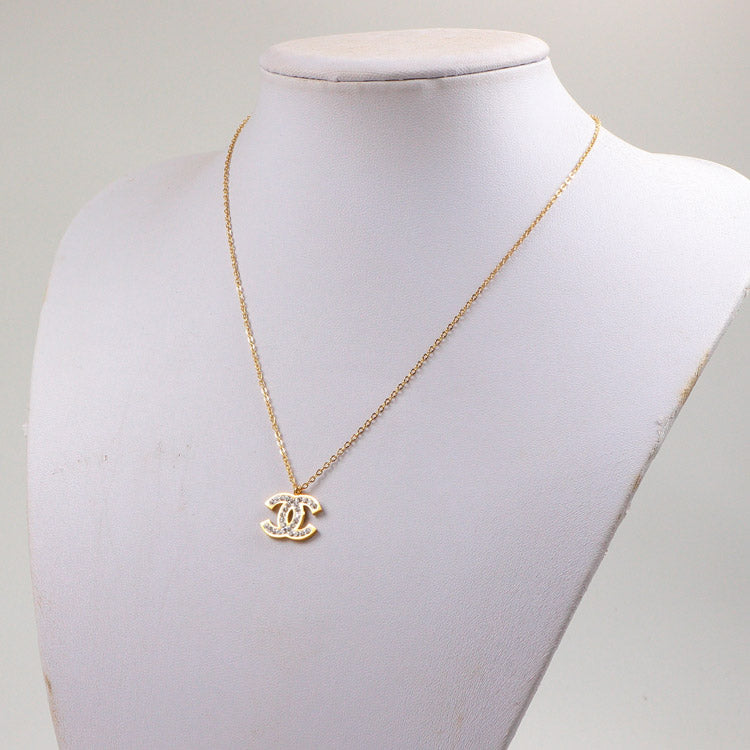 CN89  Titanium steel  Hot sale fashion Necklace for woman rose gold  color jewelry  for woman gift