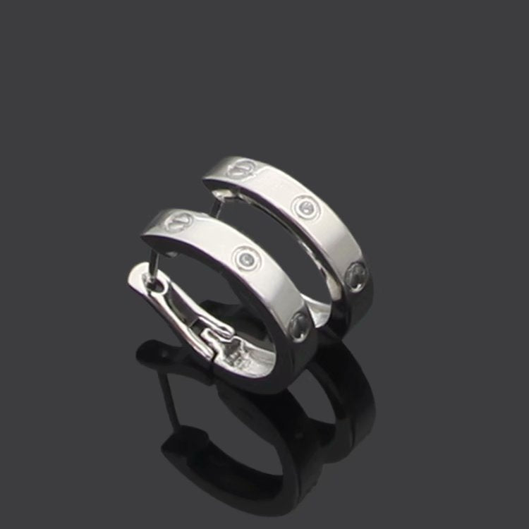 CB112 Fashion Titanium Stainless Steel Wedding earring Bague Femme for woman Men gift