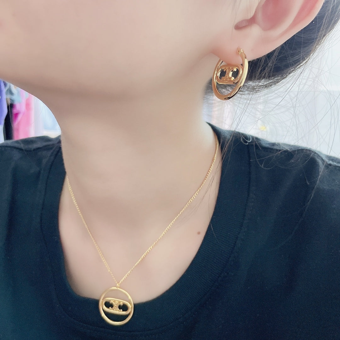 SLEM01 New arrive Fashion Design gold color earring  For Women Jewelry