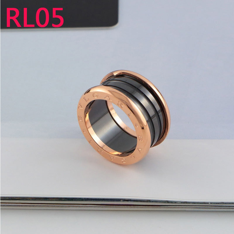 RL05 New Fashion Titanium steel  ring for Women jewelry Couples Anel Cubic Zirconia Wedding Bands gift