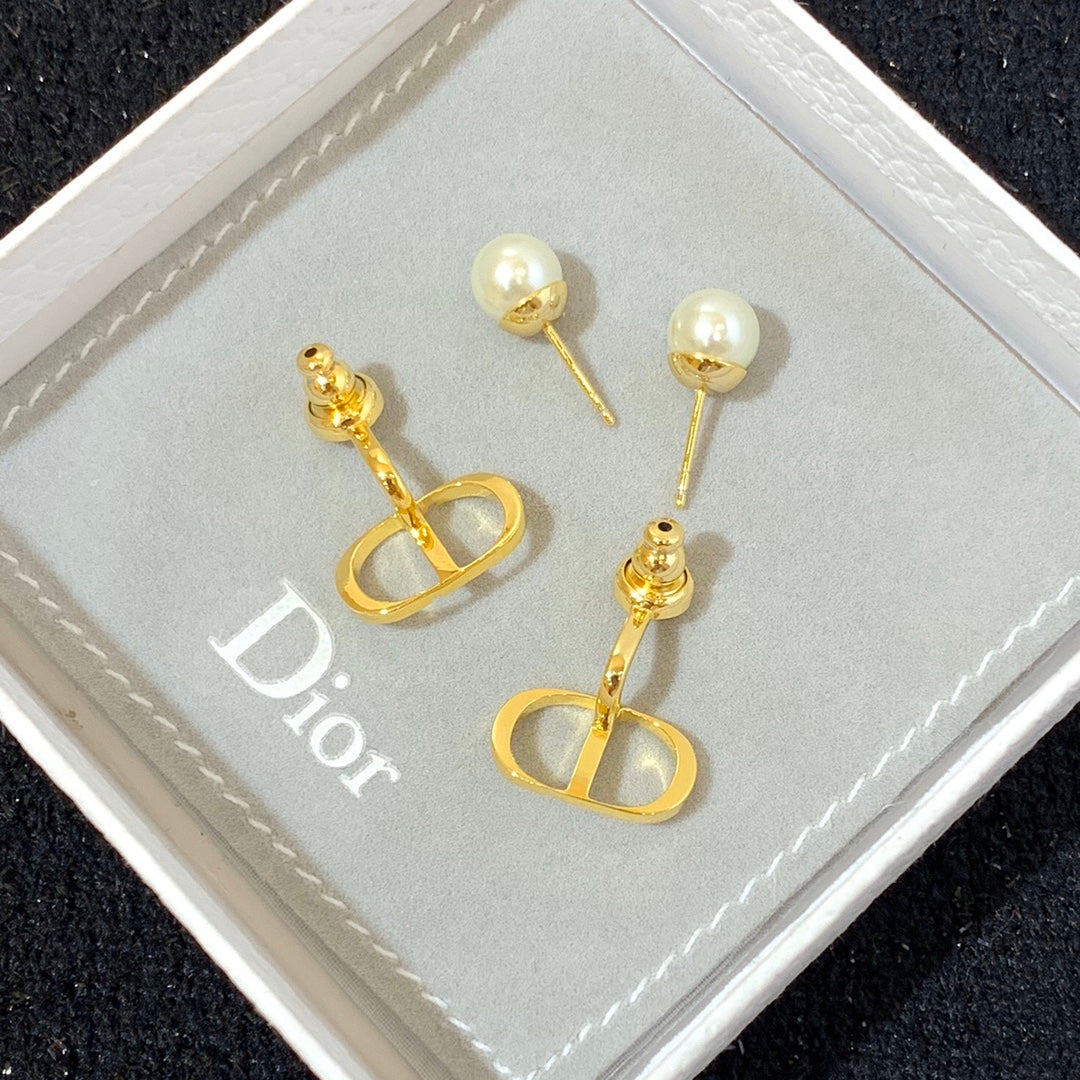 DEM18 New arrive fashion gold color white earring  for woman jewelry beautiful jewelry no with box