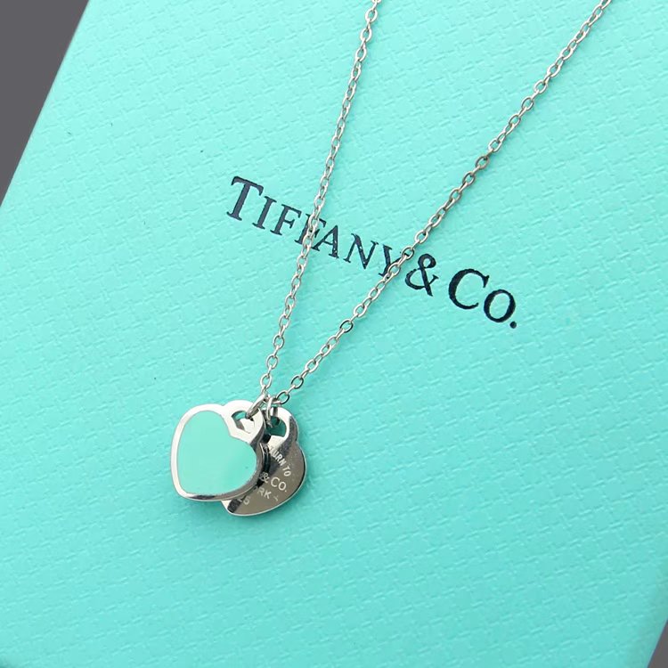 TN09  New Fashion Titanium steel Necklace for Women gift Couples Cubic Zirconia Wedding Necklace