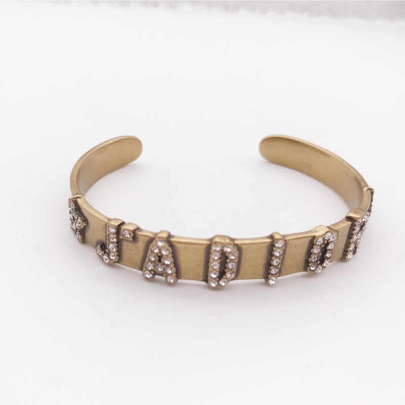 DR58 Hot sale fashion Letter bracelet&bangle Charm for woman Couple Bracelet jewelry gift