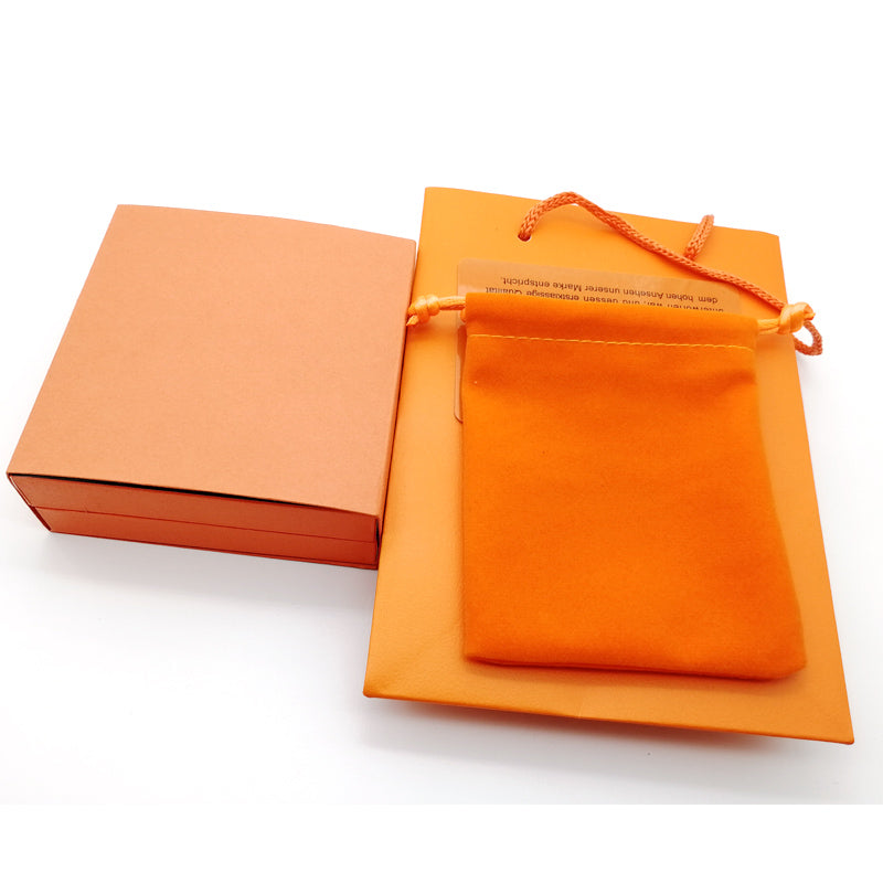 New arrive Fashion orange color bracelet original orange box bags jewelry gift box to choose