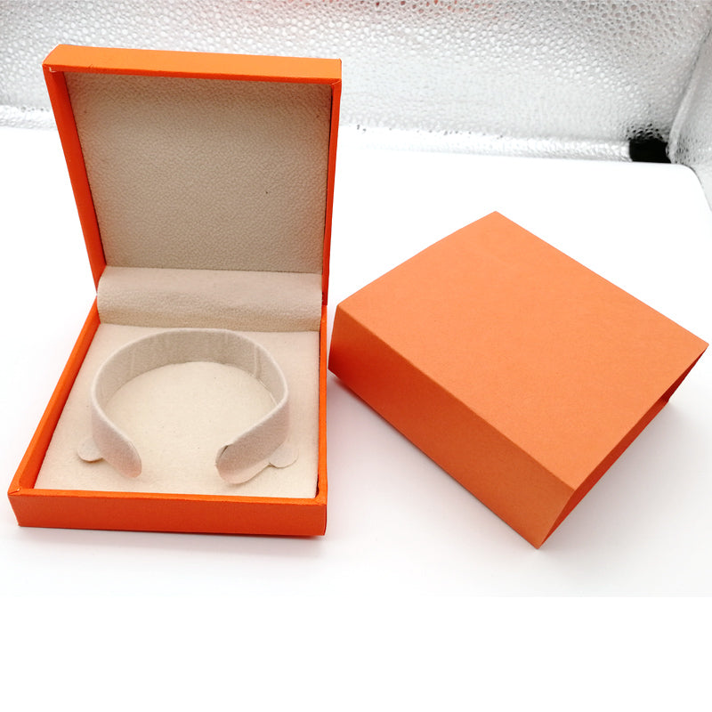 New arrive Fashion orange color bracelet original orange box bags jewelry gift box to choose