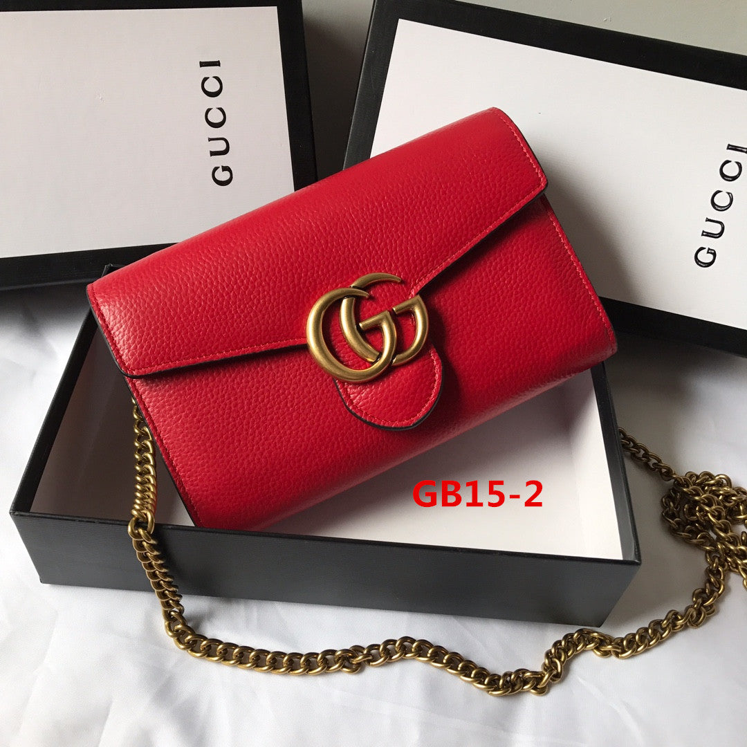 GB15 New Fashion Women Beautiful PU Bag colours chain Shoulder bag Mobile phone package