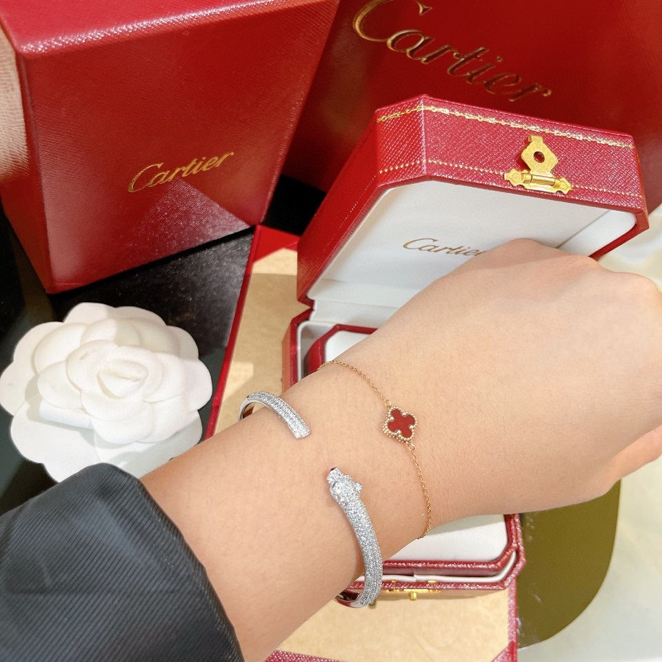 CREM10 Hot sale 316L Fashion Stainless Steel bracelet&bangle with full cz bangle for woman size