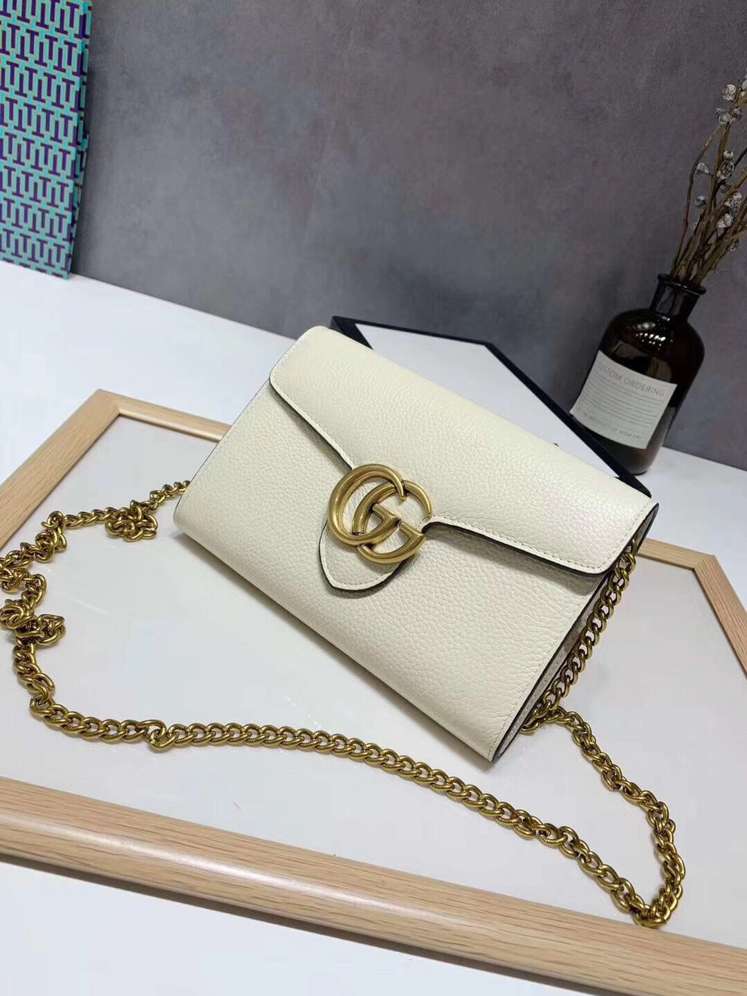 GB15 New Fashion Women Beautiful PU Bag colours chain Shoulder bag Mobile phone package