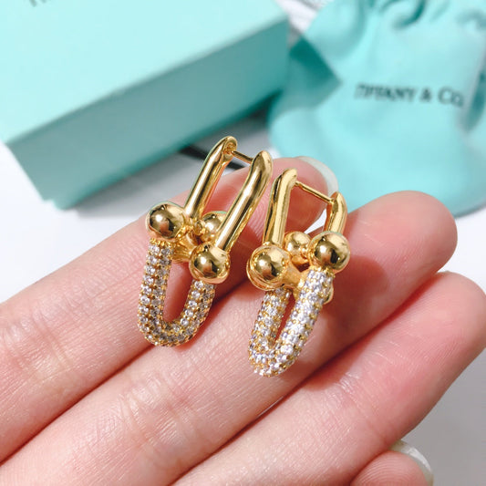 TEE01 Hot sale Titanium Steel earring gold earring for  Women Love Jewelry