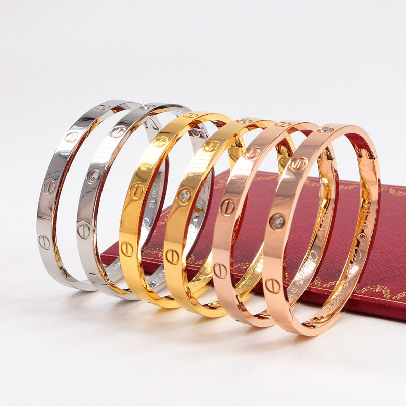 B160 Hot sale 316L Fashion Stainless Steel lover bracelet&bangle it come with dust bag size 16-20cm